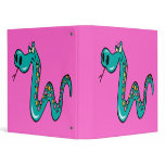 mad snake cartoon boa constrictor vinyl binder
