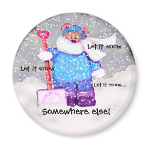Mad Snow Bear . magnets