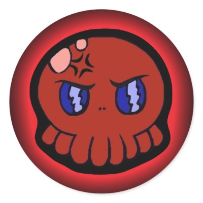 Mad Tako-Chan Round Sticker by Vestque