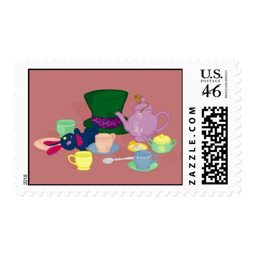 Mad Tea Party Postage Stamp