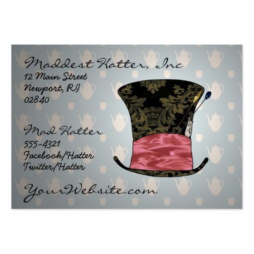 'Mad Victorian' Profile Card Business Card Templates (front side)