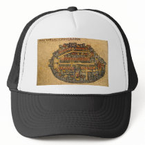 Madaba Mosaic Map Of Jerusalem Mesh Hat