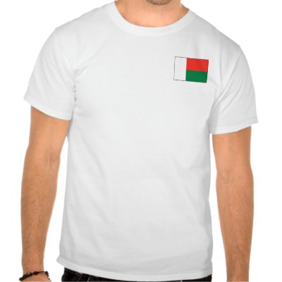 Madagascar Flag and Map T-Shirt by FlagAndMap
