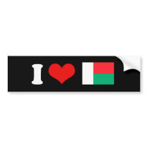 Madagascar Flag bumper stickers
