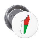 Madagascar Flag Map full size Pinback Button