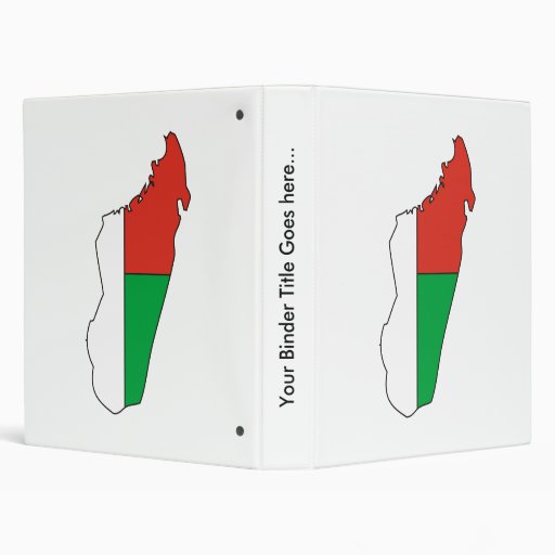 Madagascar Flag Map full size Vinyl Binders