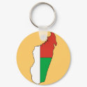 Madagascar flag map keychains