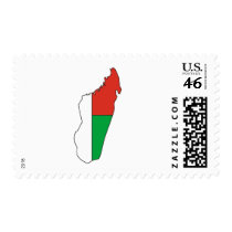 Madagascar flag map postage by FlagStore Madagascar flag map postage