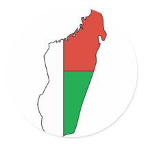 Madagascar flag map sticker