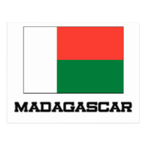 Madagascar Flag postcards