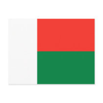 Madagascar Flag Postcard