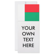 Madagascar Flag Rack Card