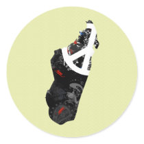 Madagascar Trendy Peace Sign with Malagasy map Stickers