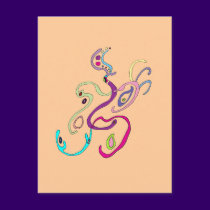 Madam Butterfly, Graphic Illustration postcards