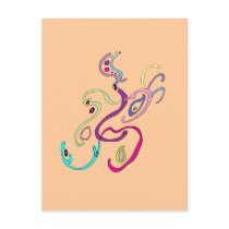 Madam Butterfly, Graphic Illustration Post Card