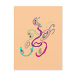 Madam Butterfly, Graphic Illustration Post Card