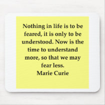 Madam Curie quote Mousepads