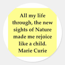 Madam Curie quote Sticker