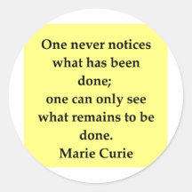 Madam Curie quote Sticker
