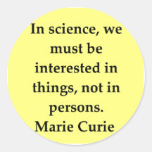 Madam Curie quote Sticker