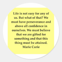 Madam Curie quote Stickers