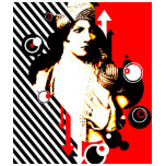 Madam Stripe - Vintage Retro t-shirts