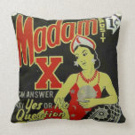 Madam X Toss Pillow - Retro Designer Throw Pillow pillows