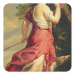 Madame de Montespan as Diana the Huntress Square Stickers