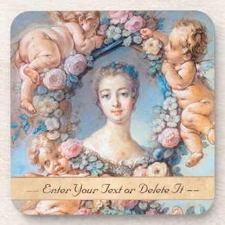 Madame de Pompadour François Boucher rococo lady Beverage Coaster