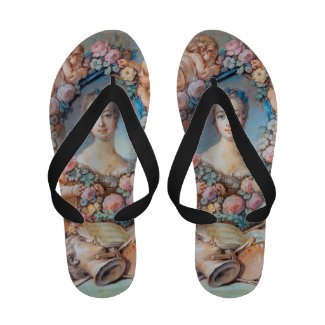 Madame de Pompadour François Boucher rococo lady Flip-Flops