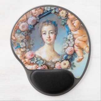 Madame de Pompadour François Boucher rococo lady Gel Mousepads