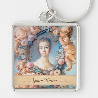 Madame de Pompadour François Boucher rococo lady Key Chain
