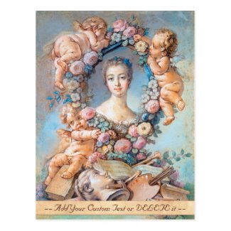 Madame de Pompadour François Boucher rococo lady Postcard