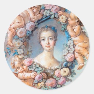 Madame de Pompadour François Boucher rococo lady Sticker