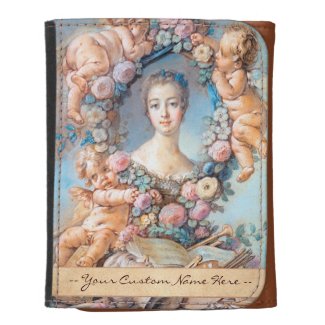 Madame de Pompadour François Boucher rococo lady Leather Wallet