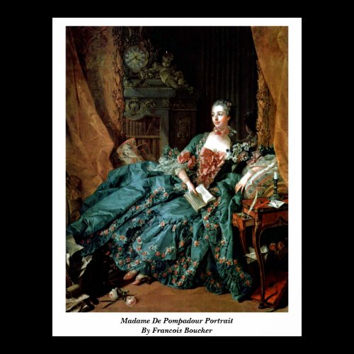 Madame De Pompadour Portrait By Francois Boucher Poster