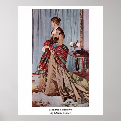 Madame Gaudibert By Claude Monet Print