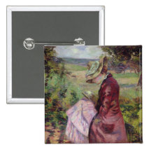 Madame Guillaumin reading, c.1887 Button
