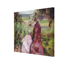 Madame Guillaumin reading, c.1887 Canvas Print