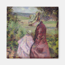 Madame Guillaumin reading, c.1887 Fridge Magnet