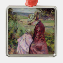 Madame Guillaumin reading, c.1887 Christmas Tree Ornaments