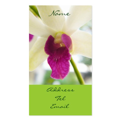 Madame Orchid Business Card Templates (front side)