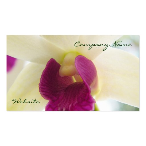 Madame Orchid Business Card Templates (back side)