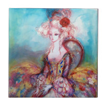 MADAME POMPADOUR gold blue pink Tiles
