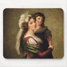 Madame Rousseau and her Daughter, 1789 Mousepad