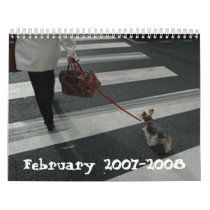 madame with dog II, February 2007-2008 calendars