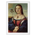 Maddalena Doni Born Strozzi By Raffaello Sanzio Cards