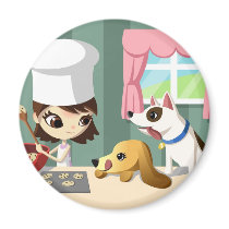 Maddi and the Hungry Pups Magnets
