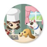 Maddi and the Hungry Pups magnets