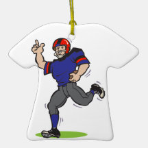 made a touchdown football player ornaments